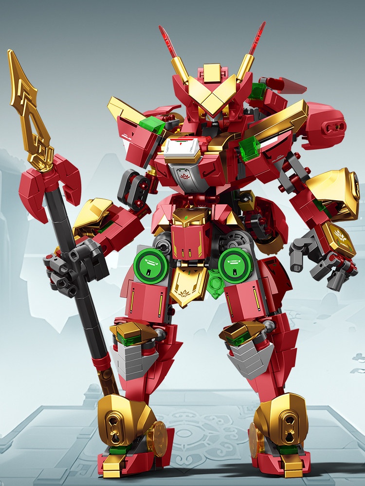 Model Kit Nezha - Sembo Block Nezha Warrior Mecha Building