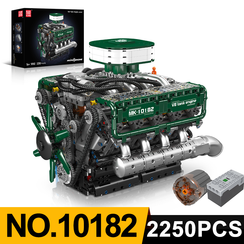 Model Kit Engine - Mould King 10182 V8 Tank Engine