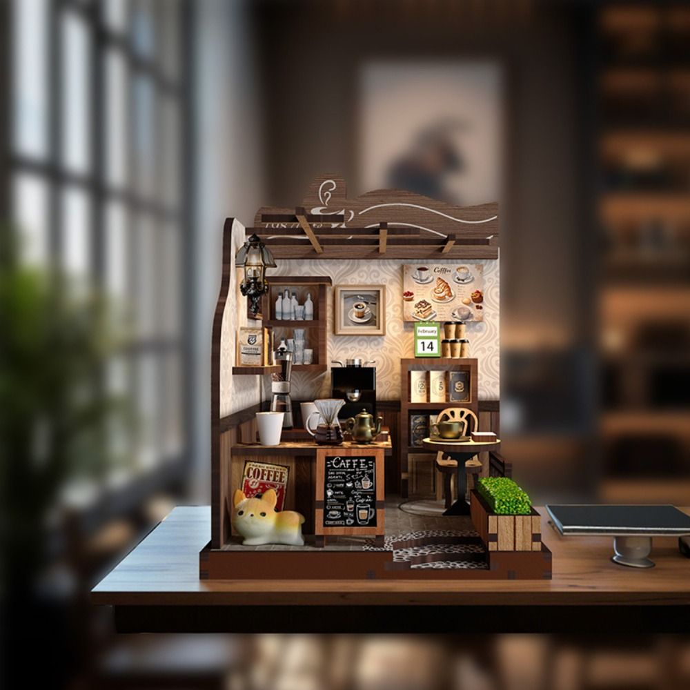Model Kit Wood - Country Cafe Style DIY Miniature Dollhouse