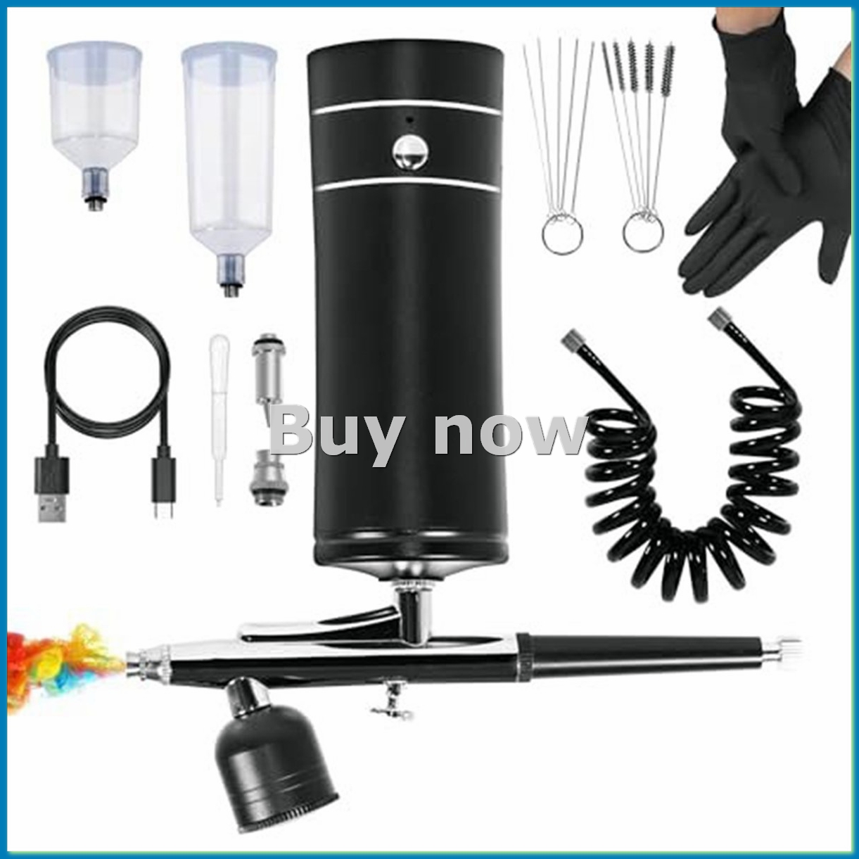 Airbrush Compressor Kit - AirBrush Kit with Air Compressor&Gloves-27PSI High