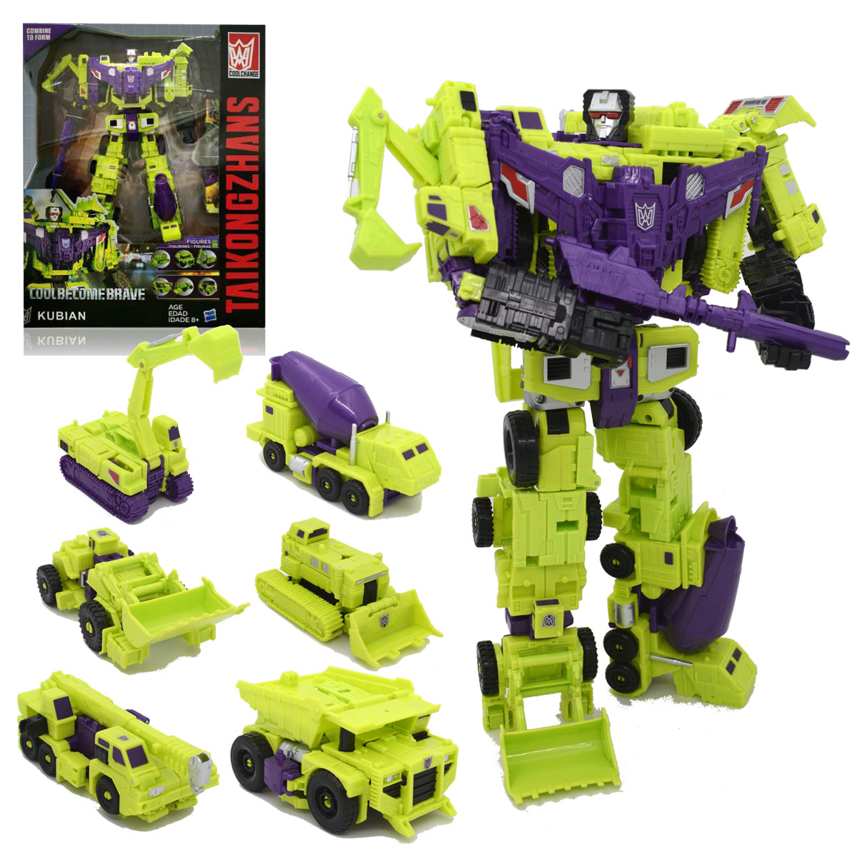 Model Kit Transformers - HZX 6In1 Devastator Haizhixing Transformation Toys