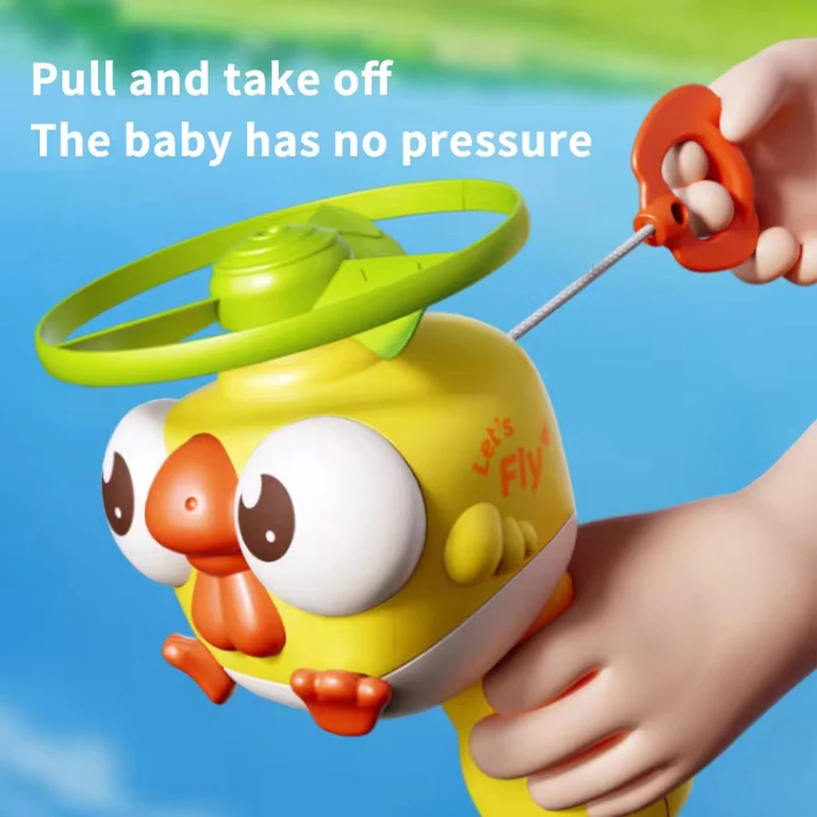 Model Kit Ufo - Kids Pull-Cord Bamboo-Copter UFO Launcher, Spinning