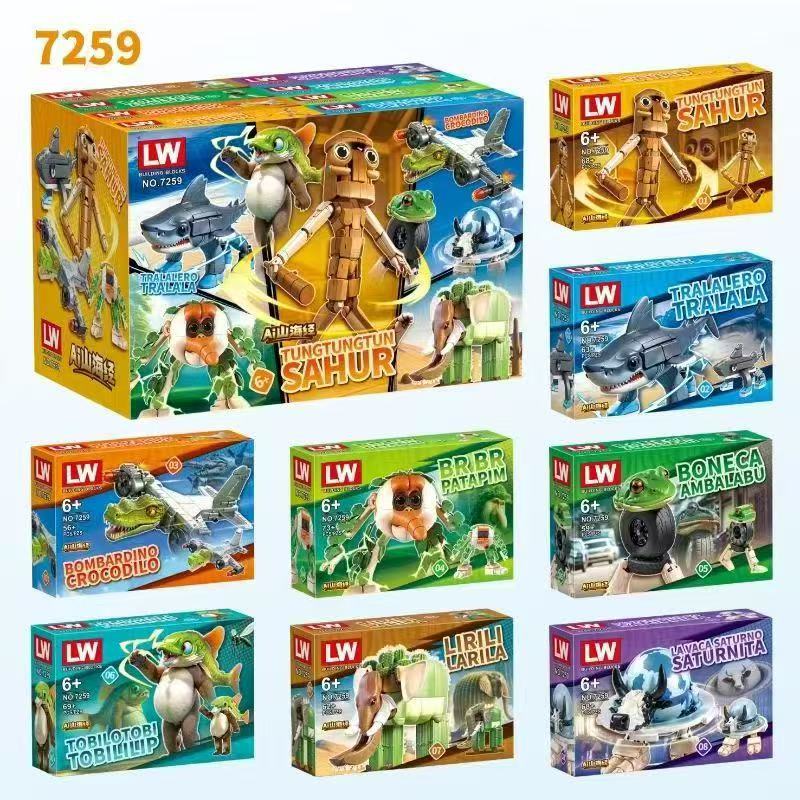 Model Kit Box - Anime Italian Brainrot Tralalero Tralala Figure