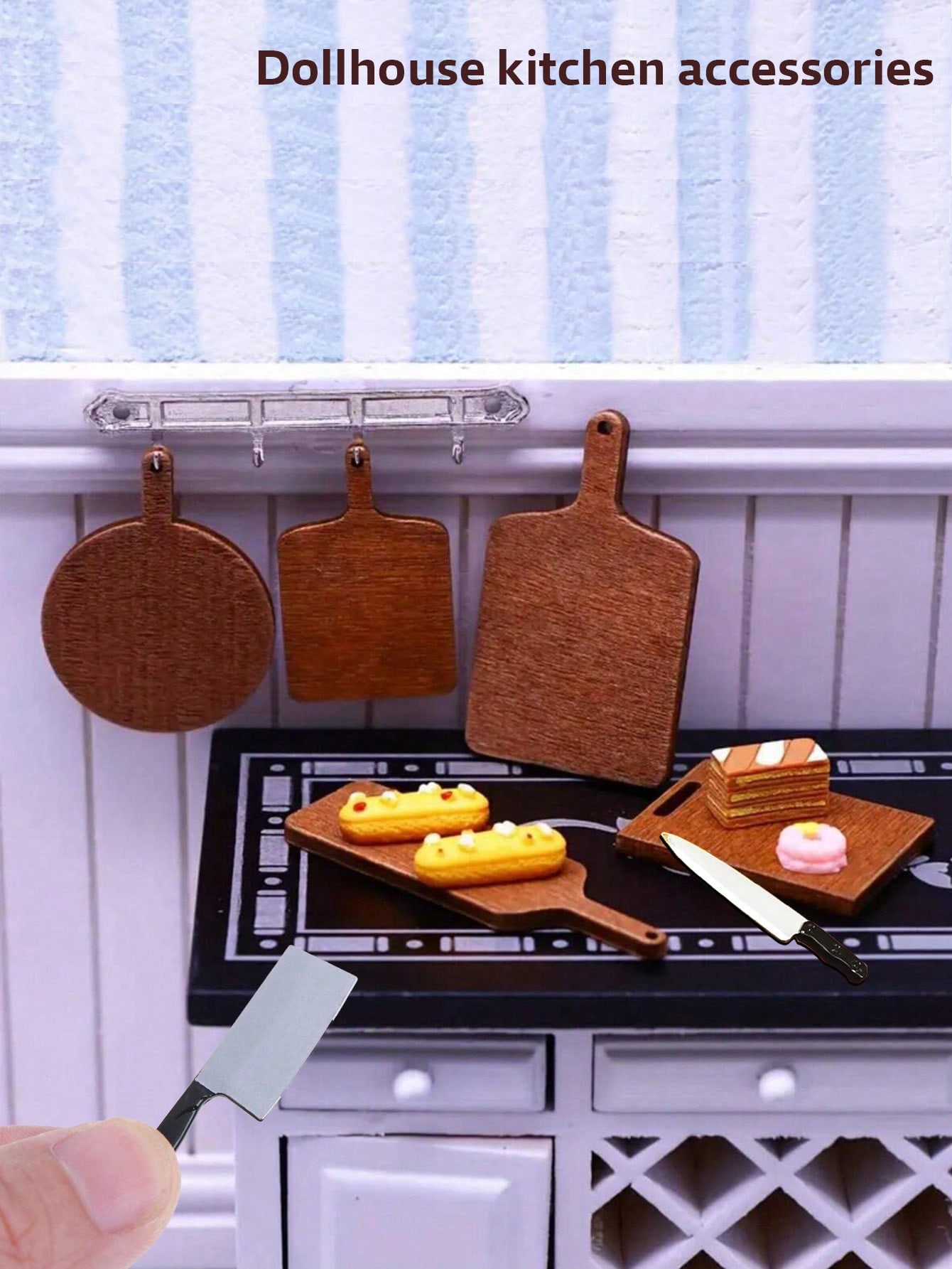 Dollhouse Mini Kitchen Set Cut - Model Kit Wood recension och pris