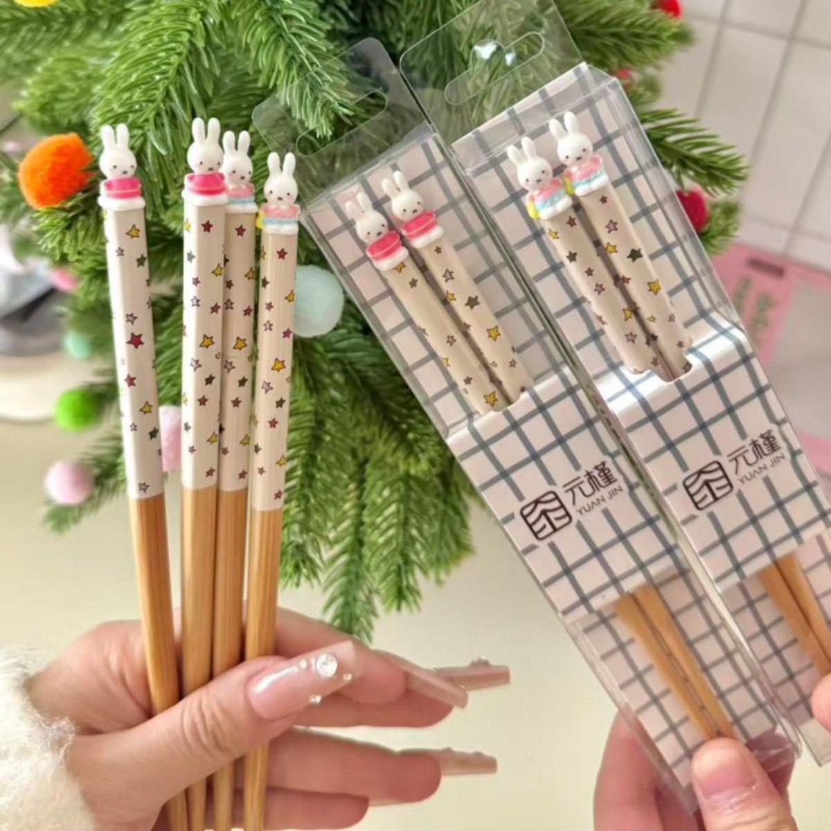 Kawaii Miffy Rabbit Chopsticks - Model Kit Wood recension och pris