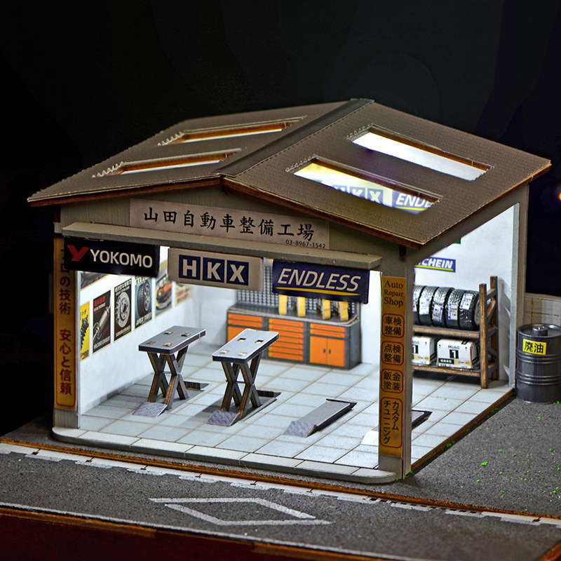 1:64 Scale DIY Auto Repair Sho - Model Kit Diorama recension och pris