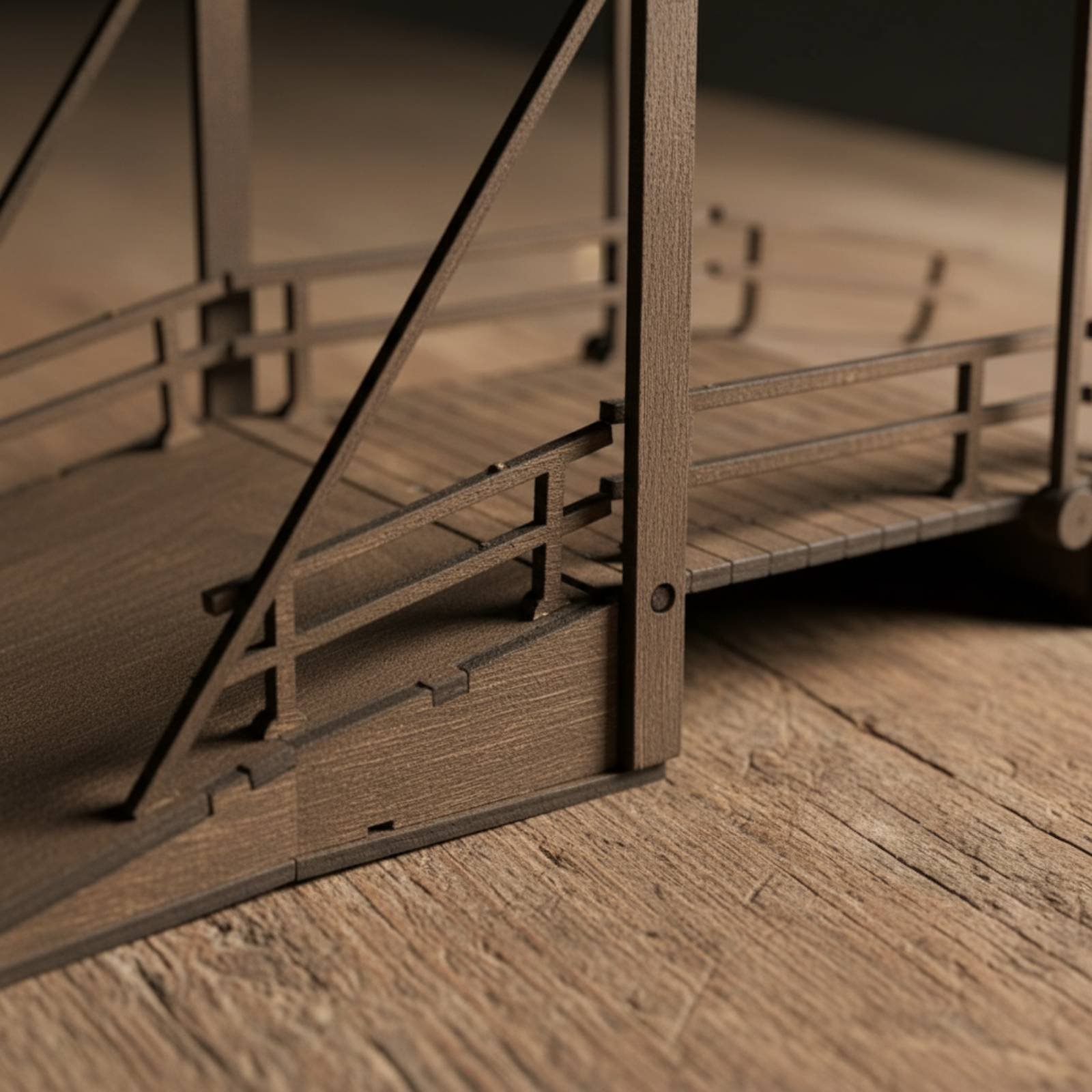 WW2 Display Scene Bridge Handm - Model Kit Wood recension och pris