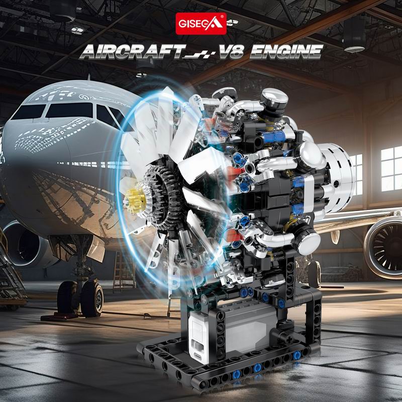 G8910 Aviation V8 Engine 558pc - Model Kit Engine recension och pris