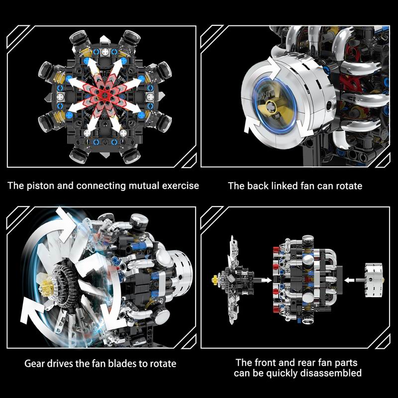 G8910 Aviation V8 Engine 558pc - Model Kit Engine recension och pris