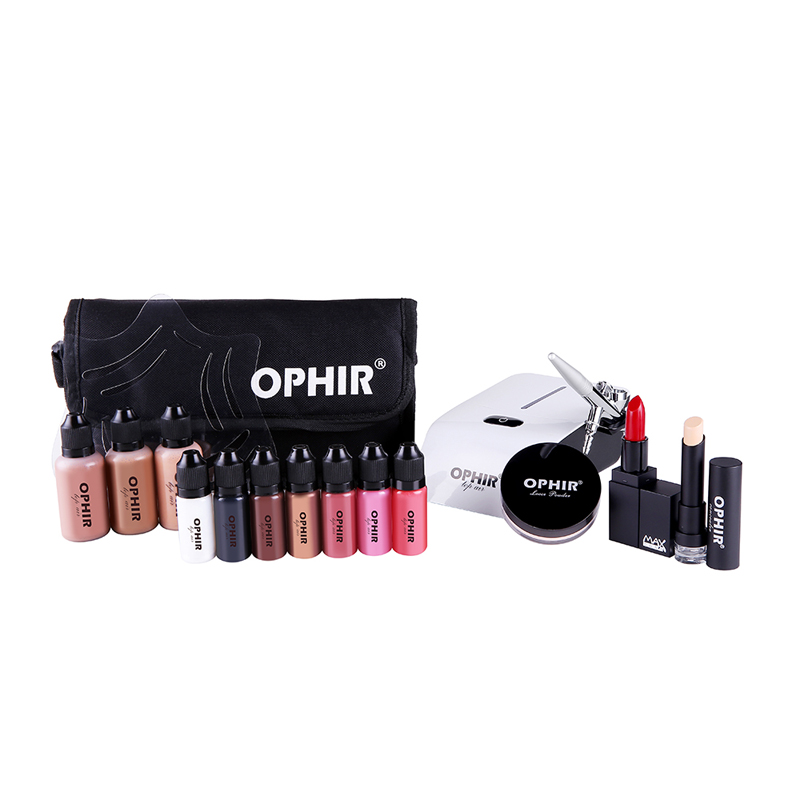 OPHIR Pro Makeup Set 0.3mm Air - Airbrush Compressor Kit recension och pris