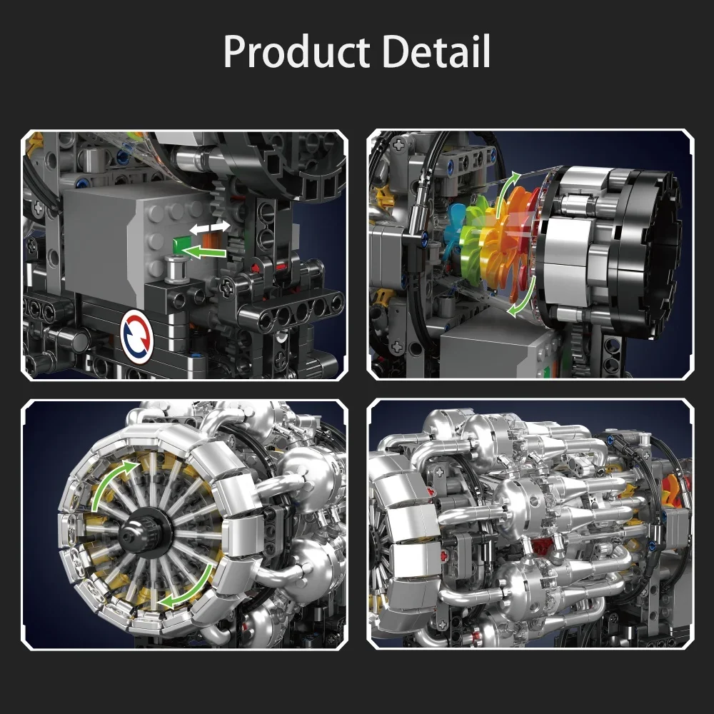 Mould King 10216 Turbojet Engi - Model Kit Engine recension och pris
