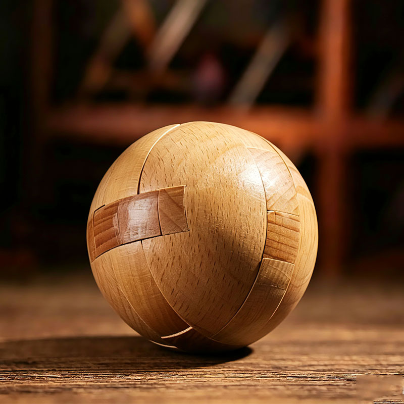 Classic Wooden Puzzle Ball Mag - Model Kit Wood recension och pris