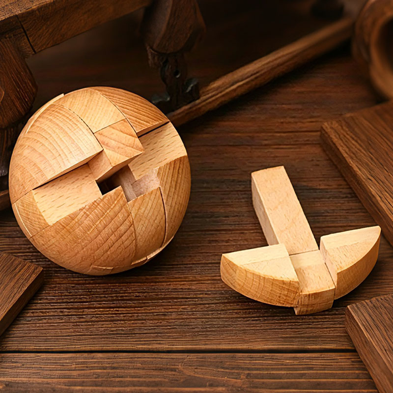 Classic Wooden Puzzle Ball Mag - Model Kit Wood recension och pris