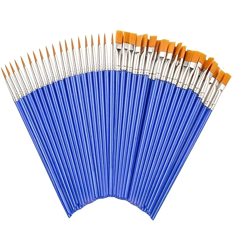 Nylon Flat Paint Brushes with  - Plastic Model Paint recension och pris