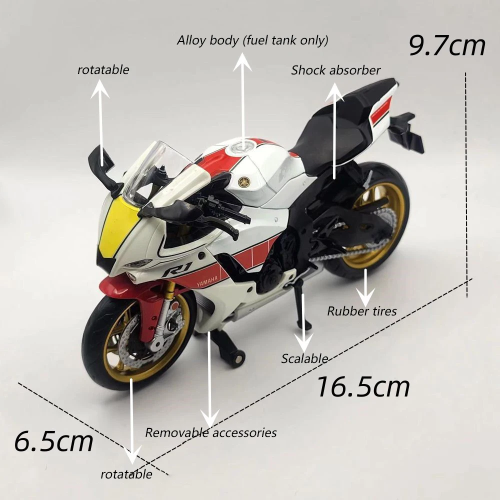 1/12 Scale Yamaha YZF-R1M Moto - Model Kit Yamaha recension och pris