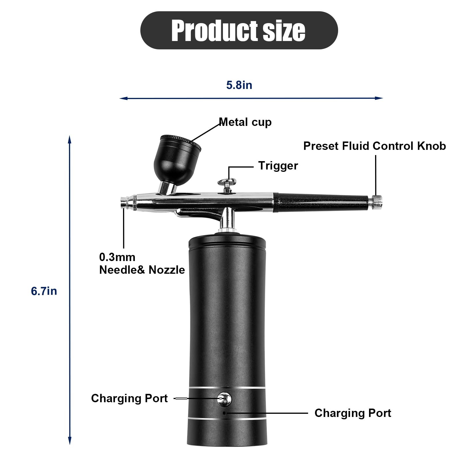 Esakoya Airbrush Kit Rechargea - Airbrush Compressor Kit recension och pris